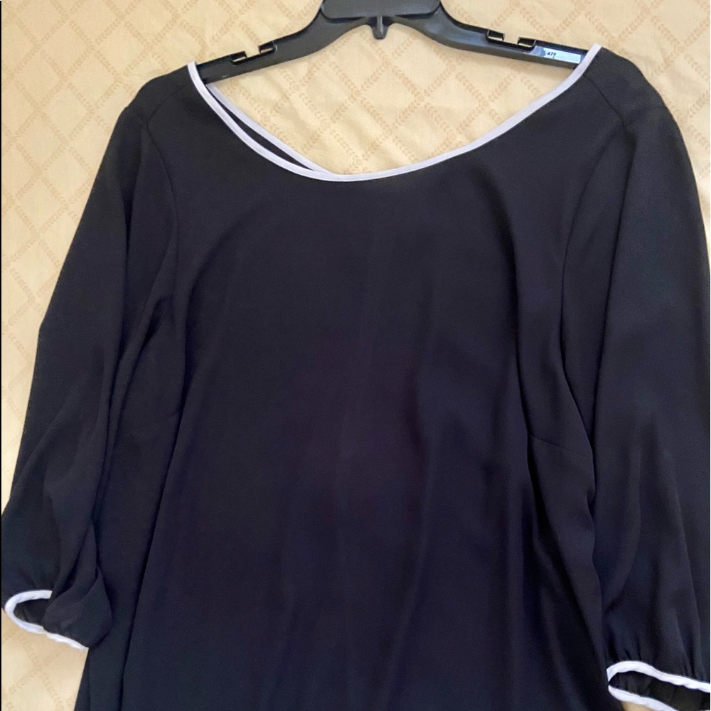 Plus size Bow tie blouse